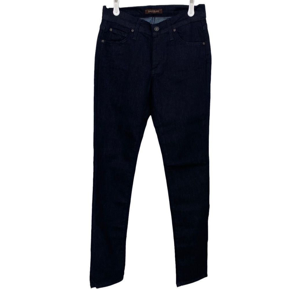 James Jeans Women's 25‎ Dark Wash Indigo Skinny Mid Rise Stretch Denim